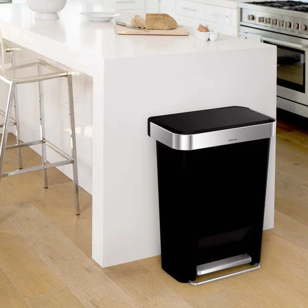Simplehuman 45 Litre Plastic Pedal Bin With Liner Pocket - Image 9