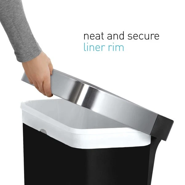 Simplehuman 45 Litre Plastic Pedal Bin With Liner Pocket - Image 13