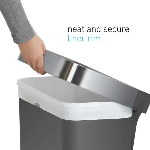 Simplehuman 45 Litre Plastic Pedal Bin With Liner Pocket - Image 7