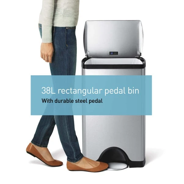 Simplehuman 38 Litre Rectangular Pedal Bin - Image 3
