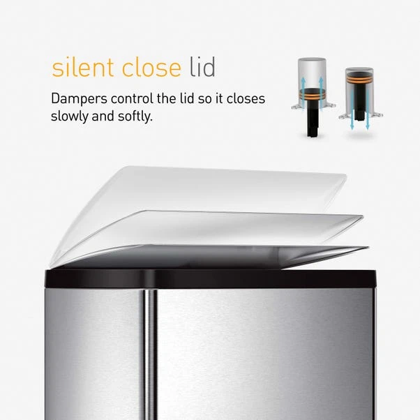 Simplehuman 38 Litre Rectangular Pedal Bin - Image 5