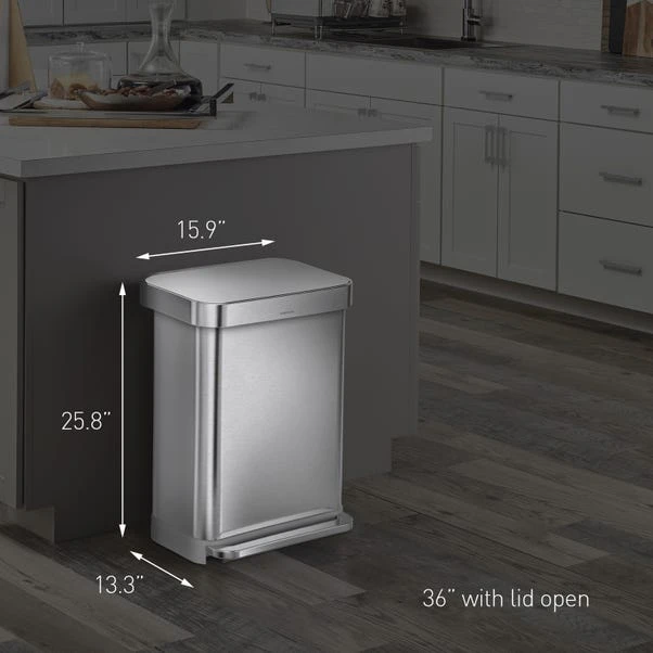 Simplehuman 45 Litre Liner Pocket Bin With Plastic Lid - Image 7