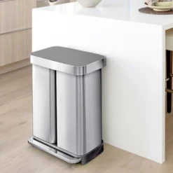 Simplehuman Dual Rectangle 58L Pedal Bin