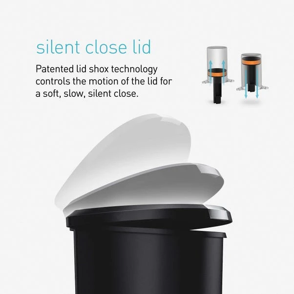 Simplehuman Simple Human 50 Litre Semi-Round Pedal Bin - Image 18