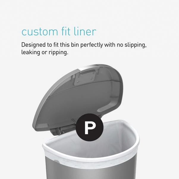 Simplehuman Simple Human 50 Litre Semi-Round Pedal Bin - Image 12