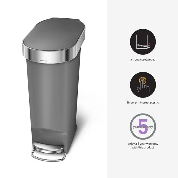 Simplehuman Simple Human 40 Litre Pedal Bin With Liners - Image 2