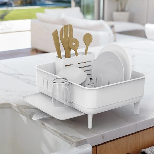 Simplehuman Simple Human White Compact Stainless Steel Dishrack