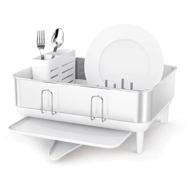 Simplehuman Simple Human White Compact Stainless Steel Dishrack - Image 4