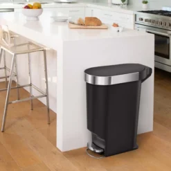 Simplehuman Simple Human 40 Litre Slim Black Bin With Liner