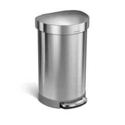 Simplehuman 45L Semi-round Step Can With Liner Rim