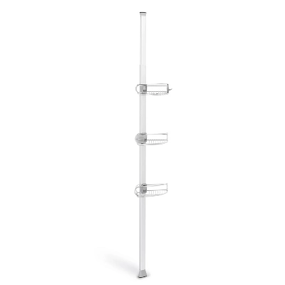 Simplehuman 8' Tension Pole Shower Caddy Silver - Image 2