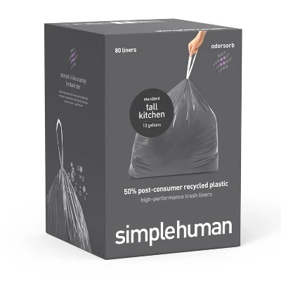 Simplehuman Odorsorb Tall Kitchen Liner Rollpack Trash Bags - Image 4