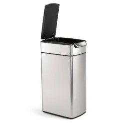 Simplehuman 40L Slim Touch Bar Trash Can Brushed Stainless Steel