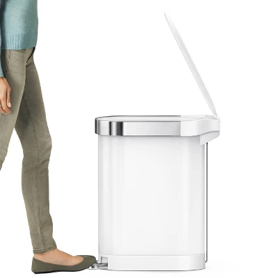 Simplehuman 45L Slim Step Steel Trash Can - Image 2
