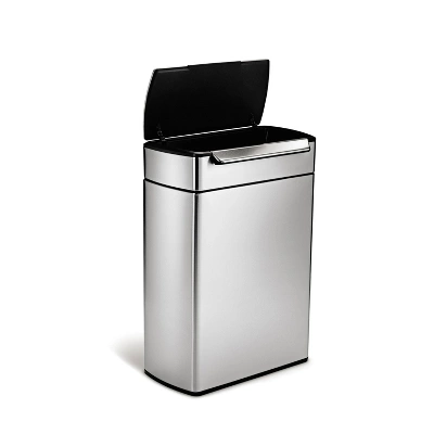Simplehuman 48L Touch Bar Dual Compartment Recycling Step Trash Can Brushed Stainless Steel - Image 5