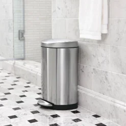 Simplehuman 10L Semi-Round Step Trash Can Stainless Steel