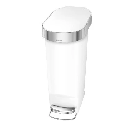 Simplehuman 40L Slim Liner Rim Plastic Step Trash Can - Image 6