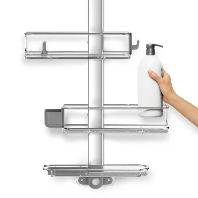 Simplehuman Adjustable Shower Caddy Large Plus Stainless Steel/Anodized Aluminum - Image 3