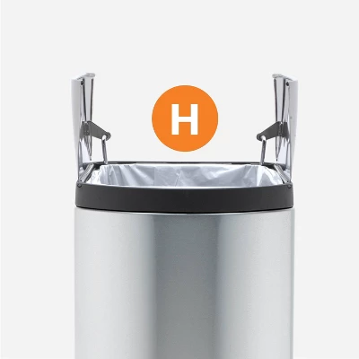Simplehuman 30L Butterfly Step Trash Can Brushed Stainless Steel - Image 3