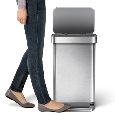 Simplehuman 45L Rectangular Step Trash Can With Liner Pocket - Image 9