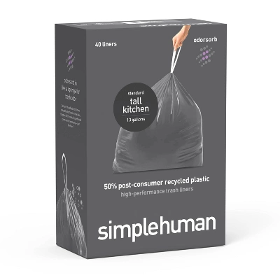 Simplehuman Odorsorb Tall Kitchen Liner Rollpack Trash Bags - Image 3