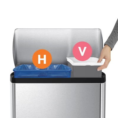 Simplehuman 16-18L 60ct Code V Custom Fit Trash Bags Liner Blue - Image 3