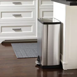 Simplehuman Rectangular Step Trash Can Brushed Stainless Steel