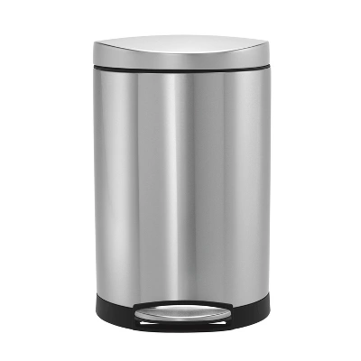 Simplehuman 10L Semi-Round Step Trash Can Stainless Steel - Image 3