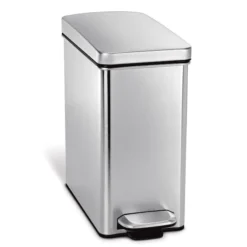 Simplehuman 10 Liter Profile Step Can, Fingerprint-Proof Brushed Stainless Steel