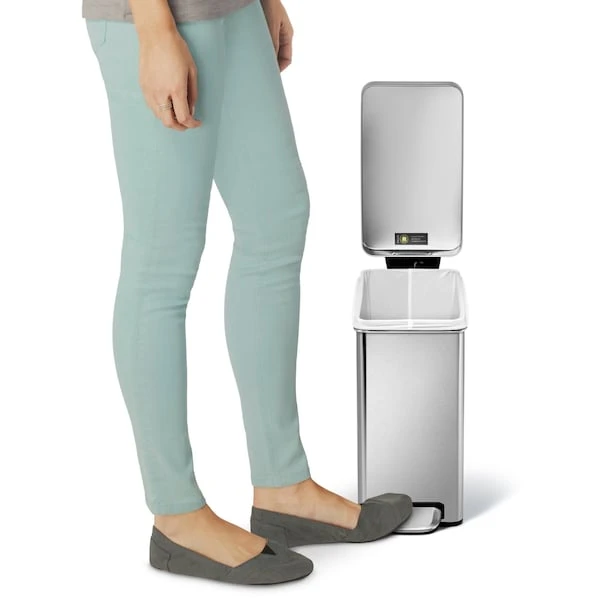 Simplehuman 10 Liter Profile Step Can, Fingerprint-Proof Brushed Stainless Steel - Image 4