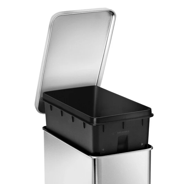 Simplehuman 10 Liter Profile Step Can, Fingerprint-Proof Brushed Stainless Steel - Image 3