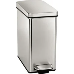 Simplehuman Profile Step Trash Can, Stainless Steel, 2.6 Gallon (CW1898)