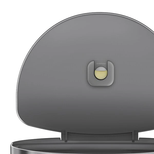 Simplehuman Semi-Round Step Trash Can, Brushed Stainless Steel, 16 Gallon (CW2029) - Image 3