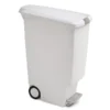 Simplehuman Slim Step Trash Can, White Plastic, 10.5 Gal. (CW1362)