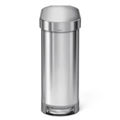 Simplehuman Slim Step Trash Can, Brushed Stainless Steel, 12 Gal. (CW2044)