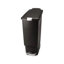 Simplehuman Indoor Step Trash Can, Black Plastic, 10.5 Gal. (CW1361)
