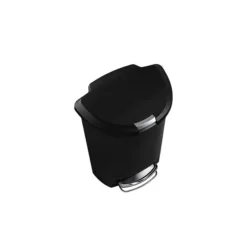 Simplehuman Indoor Step Trash Can, Black Plastic, 13 Gal. (CW1355)