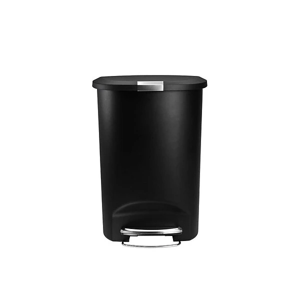 Simplehuman Indoor Step Trash Can, Black Plastic, 13 Gal. (CW1355) - Image 2