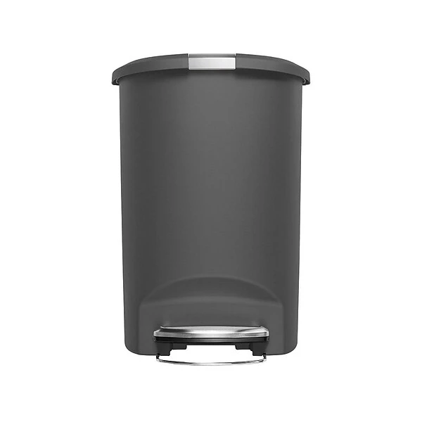 Simplehuman Indoor Step Trash Can, Gray Plastic, 13 Gal. (CW1357)
