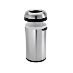 Simplehuman Indoor Trash Can With Lid, Brushed Stainless Steel, 16 Gallon (CW1407)