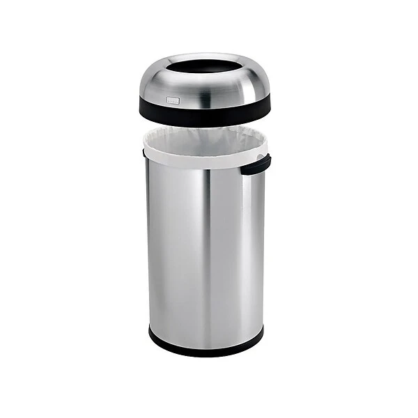 Simplehuman Indoor Trash Can With Lid, Brushed Stainless Steel, 16 Gallon (CW1407)