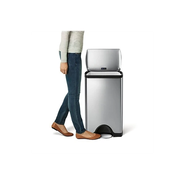 Simplehuman Indoor Step Trash Can, Brushed Stainless Steel, 10 Gal. (CW1814) - Image 2