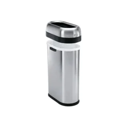 Simplehuman Indoor Trash Can With Lid, Brushed Stainless Steel, 13 Gallon (CW1467)
